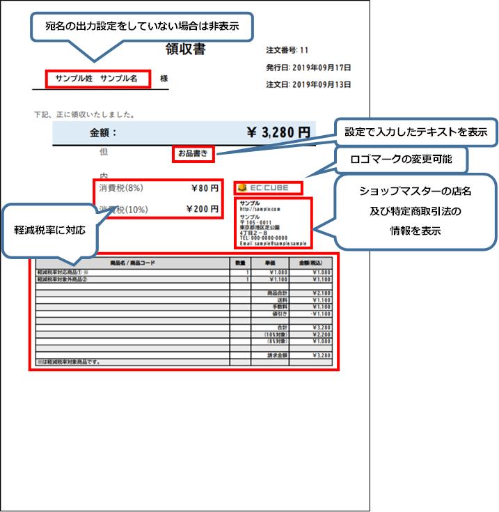 領収書出力プラグイン 有限会社ナインポイント